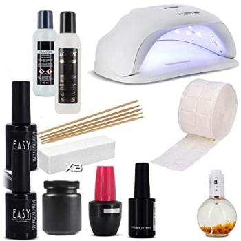 Pack de démarrage vernis semi‑permanent n°10, lampe UV et accessoires inclus
