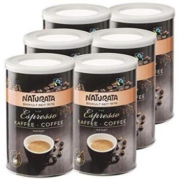 Naturata Bio Espresso Bohnenkaffee, instant, Dose (6 x 100 gr)