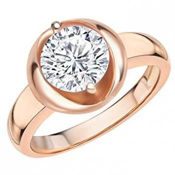 ZEEME Basic Ring mit Zirkonia in Roségold