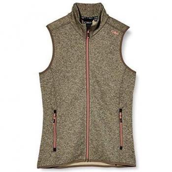 CMP Fleeceweste Knit Tech Full Zip 30H5876 Chaqueta D44 Wood-Arena Mujer