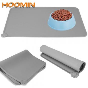 HOOMIN Unifarbenes Haustier-Servierpad für Futter und Wasser aus Silikon