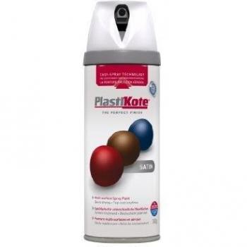 PlastiKote Twist & Spray Paint 400ml White Satin