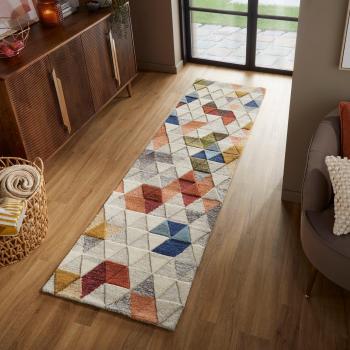 FLAIR RUGS Wollläufer Amari, rechteckig, 10 mm Höhe, bunt (multi)
