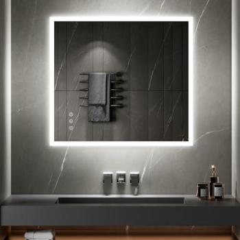 Mirroir Intelligente LED Saniverre/TEMEO 90x100 cm – 2100 Lumens, Couleurs RGB