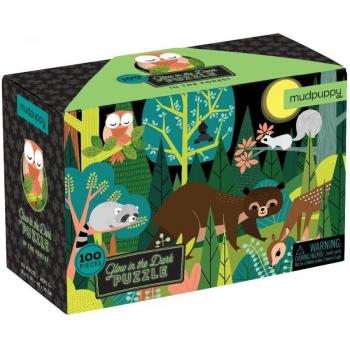 Mudpuppy luccichio nel puzzle scuro in het bos (100 pezzi)