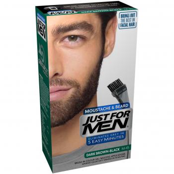 Barbe et Moustache Brune Intense