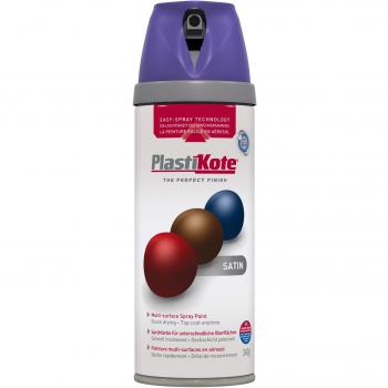 PlastiKote Twist & Spray Satin Sumptuous Purple 400ml