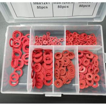 330 Pcs Red Insulated Gasket Washer Set