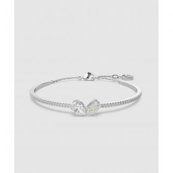 Swarovski Mesmera White Rhodium Bangle with Mixed Cuts