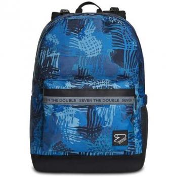 Zaino Scuola Reversibile Seven Blending Blue con Auricolari Wireless