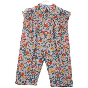 Sunshine Petals Kids Jumpsuit – Breathable, Sleeveless Design