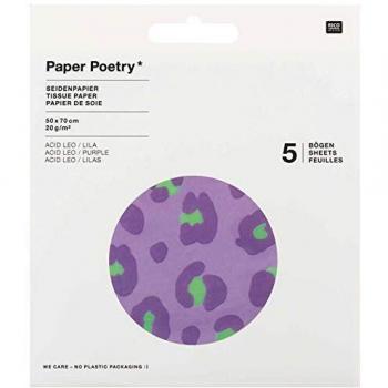 Papier de soie Motif Léopard Violet 50 x 70 cm 5 pcs
