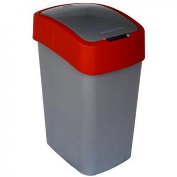 Cubo de Basura Curver Pacific Flip Bin 50L, Rojo/Gris