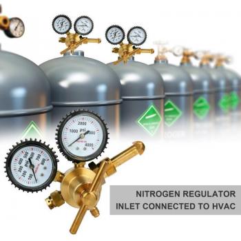 Nitrogen Pressure Reducer 0-800 PSI Copper Valve