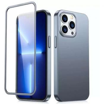 IPhone 13 Pro Max Full Case Joyroom 360 mit Front‑ und Rückenkappe sowie gehärtetem Glas – Grau