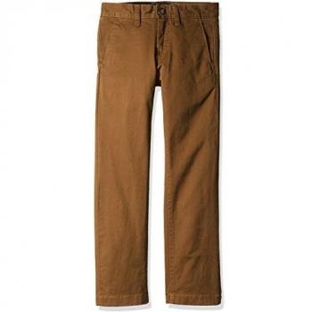 Volcom Chino Frickin Slim Pantalones, para niños, Marrón (mud), 28