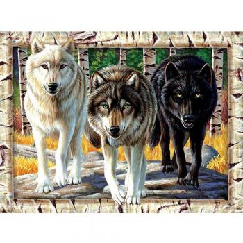 Loba Estrellada – Bordado y Pintura 20x30 cm