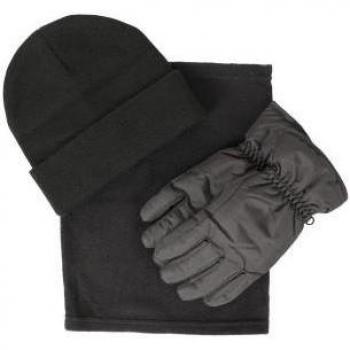 Mountain Warehouse Damen Mütze, Handschuhe und Schal Set in Schwarz