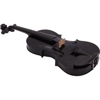 Violín Negro Completo 4/4 con Caja Colofonia