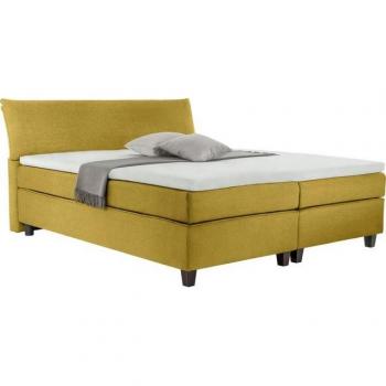TOM TAILOR HOME „Color Box“ Boxspringbett – 200 x 200 cm, gelbe Federkernmatratze