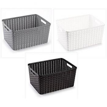 Cesta de mimbre de plástico Forte Rattan N2 6L, color aleatorio 29x19.5x13 cm