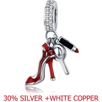 WOSTU 925 Sterling Silver Women's Shoe Charm Beads