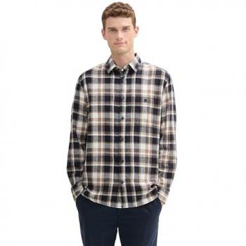 Komfort‑Langarmherren‑Hemden von TOM TAILOR – Braunes Karomuster – Gr. XXXL