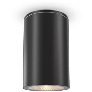 LICHT-ERLEBNISSE Deckenspot Glas GU10 IP54 rund d: 6,5 cm Aufputz Schwarz Modern Spot Lampe Decke Deckenlampe