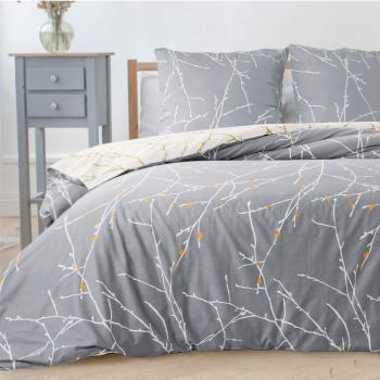 Housse de Couette 240 x 260 cm Gris Branches d'Arbre