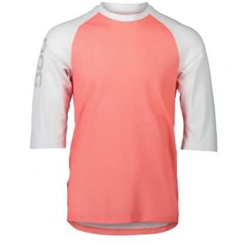 Poc Herren MTB Pure 3/4 Trikot – Korallenrot/Weiß, S