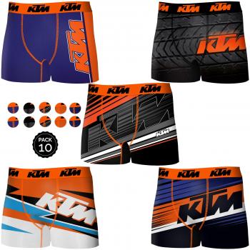 KTM Set 10 Boxer Microfibra Básicos XL para Hombre