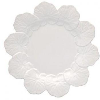 Pack 4 assiettes plates Geranium (Bordallo Pinheiro) 27,5 cm – Blanc