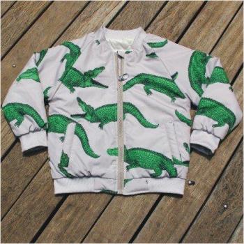 Warm Crocodile Print Outerwear