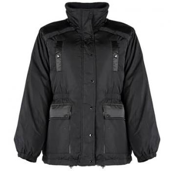 Silvian Heach Damenjacke CVA22016PI – Schwarzer Look, EU 40 / IT 44