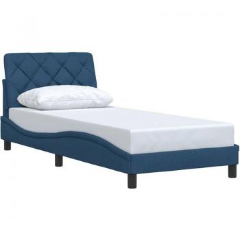 Quotidiano senza materasso blu 90x200 cm in tessuto