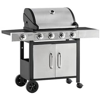 Outsunny Deluxe Gas Barbecue Grill 4+1 Burner with Side Burner