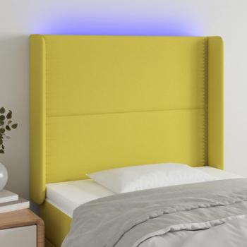 Testiera a LED Verde 93x16x118/128 cm