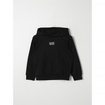 Nero EA7 Felpa Misto Cotone T10