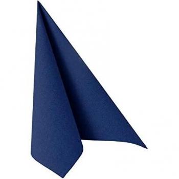 Papstar, 50 Servietten ROYAL Collection 1/4-Falz 25 cm x 25 cm dunkelblau