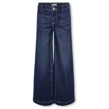 Weite Jeans KIDS ONLY KOGCOMET WIDE DNM PIM NOOS, Mädchen, Gr. 158, N-Gr, blau (dunkelblau denim)