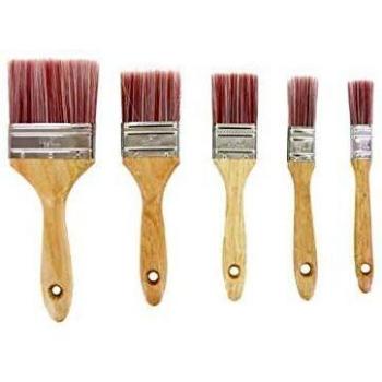 Silverline Synthetic Brush Set, 5 Pieces, Paint and Stain Application, Model 282408