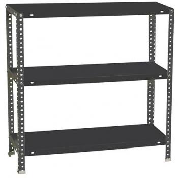 Estantería Metálica de Almacenaje SimonRack, 900x1000x500 mm, 3 Baldas, Soporta 100 kg de Punto Flexión por balda, Color Antracita