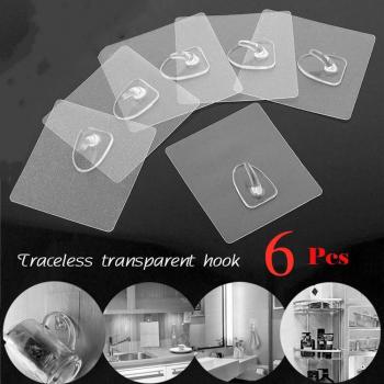 PureWall 6‑Set Strong Self‑Adhesive Hooks
