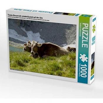 CALVENDO Puzzle Tiroler Braunvieh wiederkäuend 1000 Teile