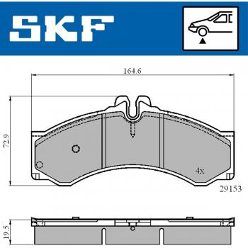 Kit plaquettes frein à disque VKBP 80251 SKF