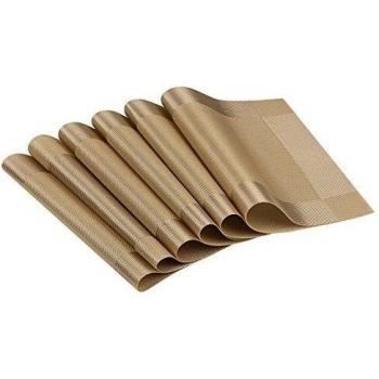 Fanuk Insulation PVC Placemats for Dining Table Set of 6