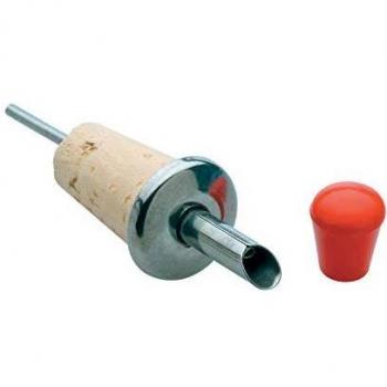 PIAZZA 500004 Tappo versatore, Acciaio Inox e Sughero, Marrone, 4 Pezzi