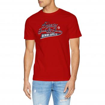 T-shirt Jack & Jones Jjelogo SS à col rond, Rouge