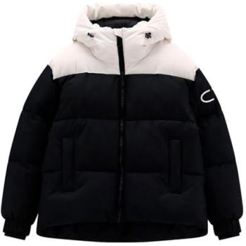 CMP Winterjacke – 1 Stück – Damen L – Nero‑Ivory – Feste Kapuze