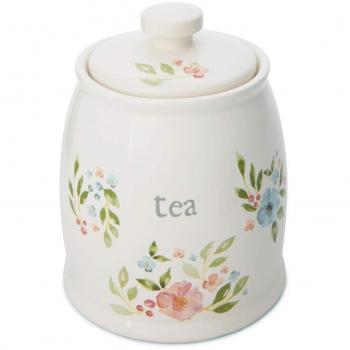 Rustic Floral Tea Jar